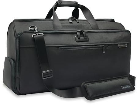 Briggs & Riley Reisetasche, Weekender und Übernachtungstasche für Damen und Herren, weiche Reisetasche, Schwarz, 22 Inch Garment Duffle Bag