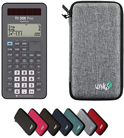TEXAS INSTRUMENTS CALCUSO Sparpaket: TI-30X Prio MathPrint + WYNGS Schutztasche hellgrau + Erweiterte von CALCUSO
