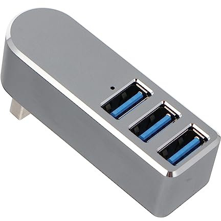 CAXUSD Aluminum Alloy Usb Hub Data Transfer Adapter for Computer Accessories for Usb Keyboard and Mouse for Hub Desk Use