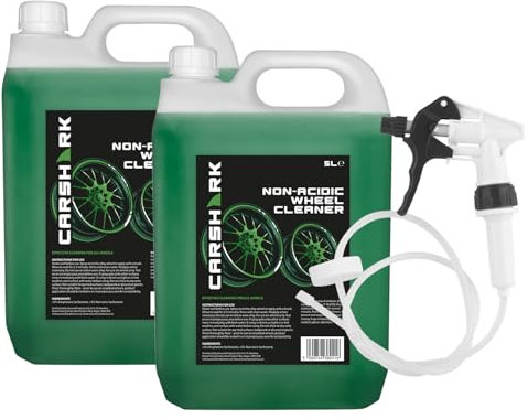 CARSHARK Non-acidic Wheel Cleaner 2 x 5L With Long Hose Trigger, Heavy Duty Formula