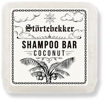 Störtebekker® Shampooing solide premium (Coco) 1 pc. – Shampooing végétalien pour homme et femme – Soin de douche parfumé pour la peau & cheveux – Shampooing hydratant solide