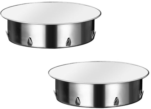2 cubiertas de acero inoxidable para chimenea, 110 mm | Cubierta para tubo de horno, tapa para revestimiento de pared, tapa ciega para tubos de estufa allegängigen Ø 110 mm
