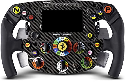 Thrustmaster Ferrari SF1000 Edition - Volante replica per PS5 e PC | Volante replica con display integrato, placca in fibra di carbonio e licenza ufficiale Ferrari per console e PC