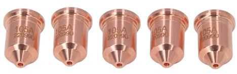 5 Punte Ugello 220990 per Materiali di Consumo PMX 65 85 105 125A, Punte Ugelli per Torcia per Taglio Al in Ottone