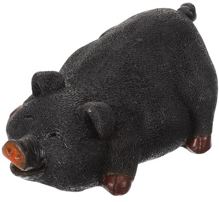 BESPORTBLE Outdoor Schlüsselversteck Im Design Eines Kleinen Schwarzen Schweins Wetterfester Schlüsselhalter Für Garten Und Außenbereich Zum Verstecken Von Ersatzschlüsseln