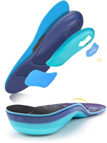PCSsole Orthotic Insoles for Plantar Fasciitis - Arch Support Insole Women Men - Orthopedic Shoe Insoles for OverPronation, Flat Fee, Heel Pain, Arch Pain - Comfort Insole All Day Long