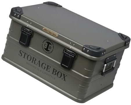 YIWEOG Camping-Aufbewahrungsbox aus Metall, wasserdicht, Aufbewahrungsbox aus Aluminium für den Außenbereich, große Kapazität, multifunktional, mit versiegelter Dichtung, Camping-Organizer und -Aufbew
