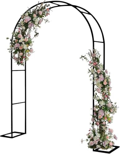 WCQSYY 1.40/2.30M Haut Arche De Jardin Arceau À Rosiers Treillis pour Plantes Grimpantes Arche De Mariage Extérieur 1.20M 1.40M 3.0M 3.50M Largeur,Noir,W1.4M*H2.3M