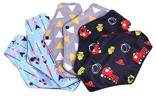 FRCOLOR 6stücke Pack Waschbare Stoffbinden Damenbinden Slipeinlagen Wiederverwendbare Menstruationsbinden Absorbierende Einlagen Für Periode