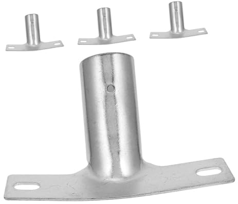 Baluue 4pcs Broom Handle Bracket Connector Adapter for Metal Poles Replacement Floor Broom Head Connector Suitable for Household Cleaning Tools