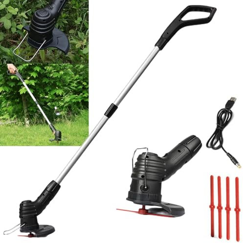 LKYLGYU Tagliabordi a Batteria Senza Fili, tagliabordi Senza Fili, utensile da Giardino Tagliabordi a Batteria Tagliabordi a Batteria Ricaricabile Tagliabordi a Filo per Giardino Diserbo Prato Nero