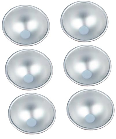 Luxshiny Stampo per Tortine Semisfera 6 Pezzi in Lega di Alluminio