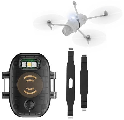 STARTRC Drone Strobe Light/Alarm Buzzer,Flying Down Sound and Light Alarms for FAA Drone Night Flying,Rechargeable LED 120dB,Fits For DJI Mini 4 Pro, Avata 2,Mini 4k,Air 3S and Mavic Drones Accessory
