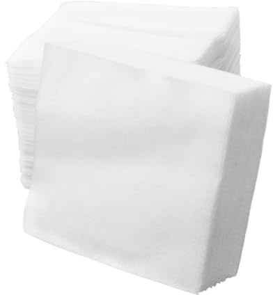 DECOMELODY 100 Piezas Unidades de Almohadillas Desmaquillantes de Tela No Tejida Blancas Suaves y Hipoalergénicas para Limpieza Facial Diaria y Eliminación de Maquillaje