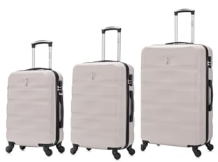 CELIMS España Juego de Maletas Rígidas 3 Piezas | Cabina + Mediana + Grande | 55cm + 65cm + 75cm | Set de 3 Maletas | Gris