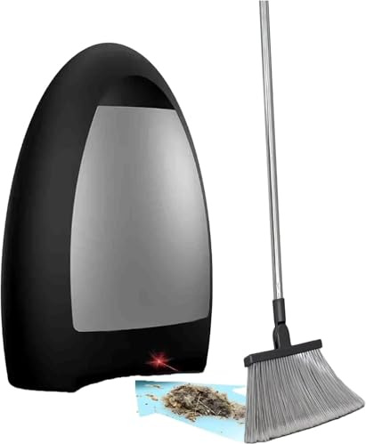 Barbershop Electric Trash Can, 1000w Touchless Stationary Vacuum with 3.6l Dust Box & Double Filtering, Powerful Suction & Smart Braking, for Sweeping Salon Pet Hair, Black