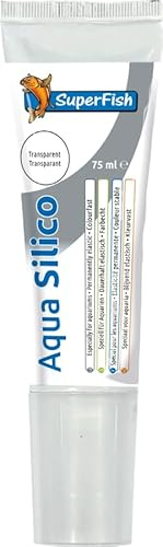 Superfish Mastic Silicone pour Aquarium, Transparent, sans Solvant, Résistant aux UV et Intempéries (Transparent 75ML)