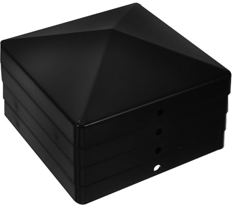 DIKACA Set 4 Cappucci in Plastica per Pali di Recinzione 102Mm Coperture Protettive per Colonne Esterne Accessori Decorativi Multifunzionali per Pali Rettangolari da Giardino e