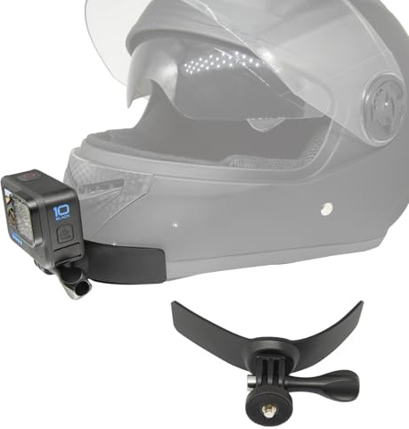 Suptig Helmet Chin Mount for GoPro Max Hero 13 12 11 10 9 8 Insta360 X5 X4 DJI Osmo Nano Action 3 4 5 Pro 6, Akaso More Action Camera, Bicycle Mount, Motorcycle Chin Mount