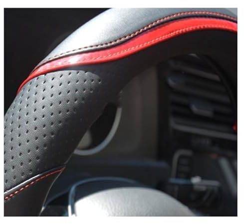Lenkradbezug Für VW T4 T5 T6 Für Multivan Für Multifunktionellen Für Transporter Auto Lenkrad Abdeckung Carbon Faser PU Leder(0 Shape Black)