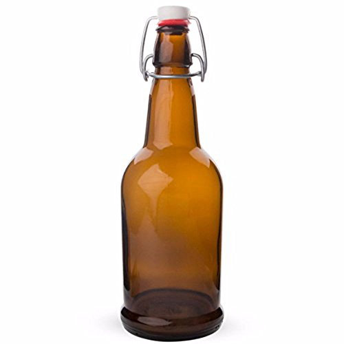 EZ Cap Bottles - 32 oz Amber Swing Top (Qty 12)