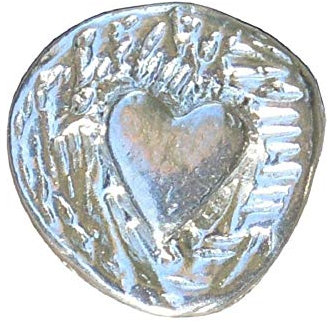 Glücksbringer - Ich Liebe Dich - Kleine Herz aus Zinn (Pewter) von Hand Gegossen