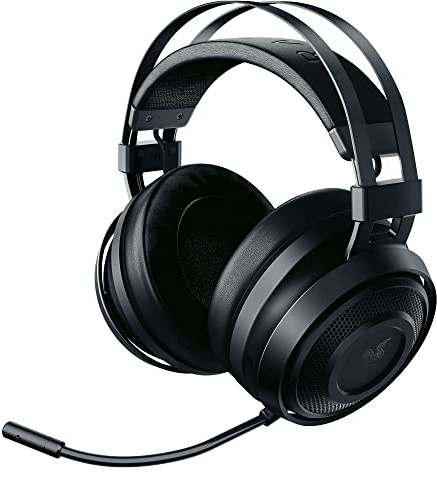 Razer Nari Essential Wireless 7.1 Surround Sound Gaming Headset: THX Spatial Audio - Auto-Adjust Headband & Swivel Cups - Auto-Adjust - Flip Mic - for PC, PS4, PS5 Only - Black