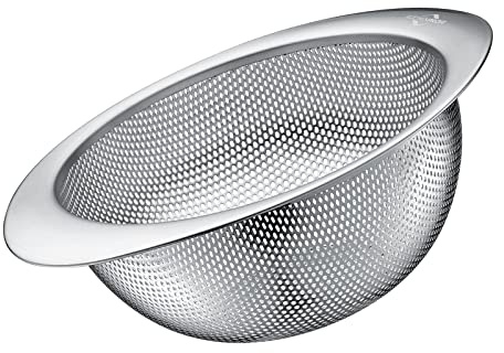Küchenprofi Seiher Deluxe-Kp2506002818/grau | Küchensieb, auch als Schale nutzbar, hygienisch, spülmaschinenfest, rostfreier Edelstahl, für Nudeln, Gemüse