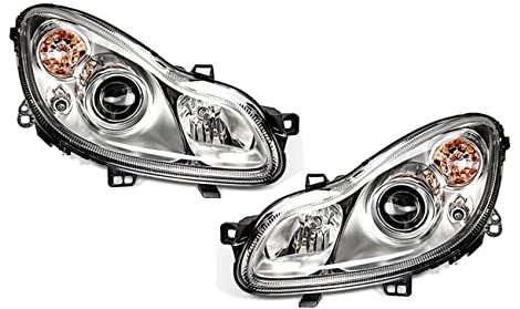 EASYSHOP24H Set Fari Anteriori per Smart 451 2007-2014 H7/H7 con Regolazione Elettrica