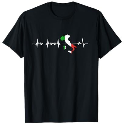 Herzschlag Italien Italienische Flagge T-Shirt