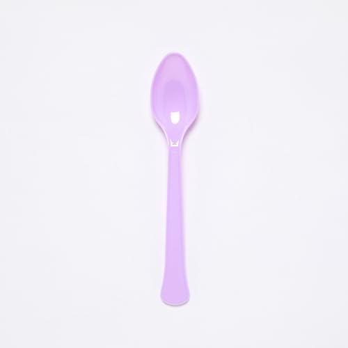 Amscan 9915409-212 - Pastel Lilac Eco-Friendly Re-usable Dishwasher Safe Plastic Party Spoons - 24 Pack
