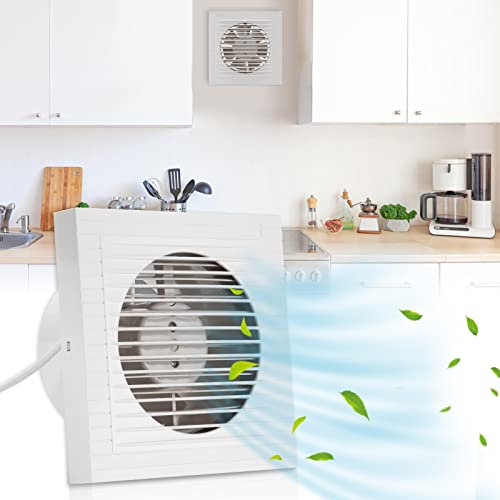 Joparri Badlüfter 100mm Wandventilator Lüfter, badezimmer Abluft Ventilator Küche WC Bad Lüfter, Weiß, Leiser Betrieb
