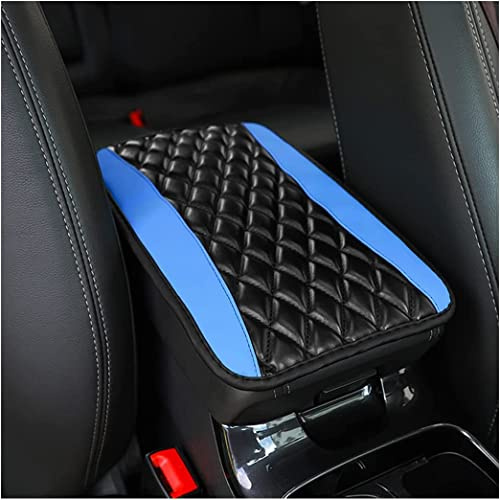 CGEAMDY Coussin d'accoudoir de Voiture en Cuir, Coussin Imperméable Pour Accoudoir de Siège, Accessoires Automobiles Confortables Pour la Plupart des Voitures, des Fourgonnettes et des SUV (Bleu)