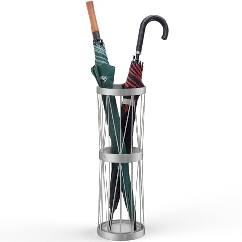 Mango Steam Pluvian™ Soakstone™ Umbrella Holder (Tall, Silver)