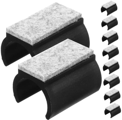 Filzgleiter für Stühle U-förmig 19mm, rutschfest, Schwarz