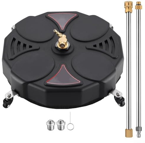 13 Zoll Hochdruckreiniger, Quick Plug Garten Hochdruckreiniger Reiniger Aufsatz mit 4 Rädern 2500PSI für Einfahrten, Terrassen
