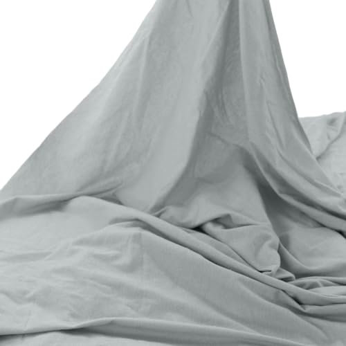 TOLKO Dekomolton Stoff Moltonstoffe Meterware B1 schwer entflammbar | 300cm breit | Vorhänge Hintergrund Fotostudio Messe Theater Bühne Konzert | Baumwollstoffe zum Nähen und Dekorieren (Hell Grau)