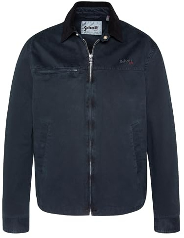 Schott NYC Homme Cadamswash Jacket, NAVY, XL EU