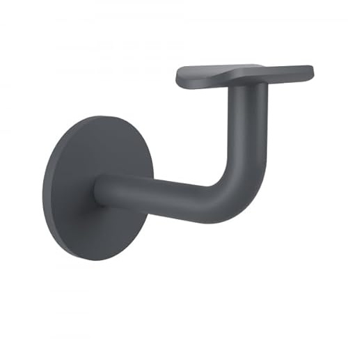 Sellon24® Edelstahl Handlaufhalter Anthrazit RAL7016 Handlauf Handlaufträger flach M8 (42,4 / Anthrazit)