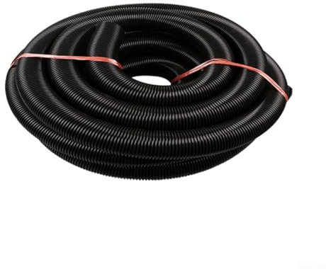 Resilient Vacuum Cleaner Threaded Hose Length of 2 Meters, Fits 50mm (Black)