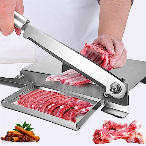 Commercial Meat Slicer Bone Cutting Machine - Minced Lamb Bone Meat Cutter for Chicken Duck Fish Ribs Lamb Tools