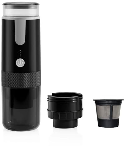 Acbmveen Portable Espresso Maker, Electric Travel Coffee Machine for Office Travel Camping Fit Coffee Powder & Coffee Capsule