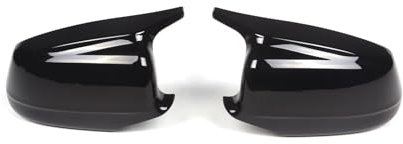 Auto-Rückspiegelgehäuse-Spiegelkappe Für BMW 5 Series F10 F11 Pre-LCI 2010-2013 Oxhorn Style, Schwarz Glänzender Kunststoff, Seitentür-Außenspiegel-Gehäuseabdeckungen