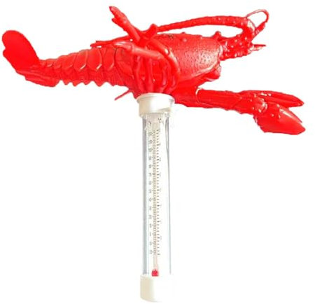Thermomètre de piscine flottant, Température de l'eau en forme de fruits de mer amusants, grand écran facile à lire, pour piscines, spas, bassins et aquariums