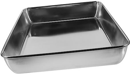 SEWOART Metall Vogel-badewanne Taubenbadewanne Aus Edelstahl Dickwandiges Vogel-duschbecken Für Innenkäfig Robustes Reinigungspodest Für Große Vögel Und Tauben Einfach Zu Reinigen Langlebi