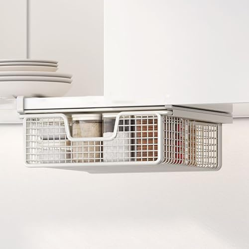 Cammeciso Panier sous Etagere,Panier De Rangement sous Tablette,Panier Suspendu en MéTal,éConomise De l'espace,Robustes,pour Cuisine,Garde-Manger,Bureau,BibliothèQue