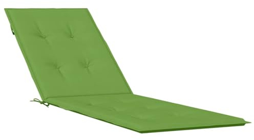 XHNIFBN Gartenliege Auflage Grün Meliert (75+105) x 50 x 4 cm - Komfortables Liegestuhl Polster aus Polyester mit Schaumstoff-Füllung für Garten, Terrasse und Relaxsessel