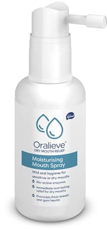 Oralieve Moisturising Dry Mouth Relief Spray (1 x 50ml), Hydrating Relief for Sore, Sensitive Mouths with Xylitol to Protect Teeth - Genuine Oralieve Dry Mouth Spray