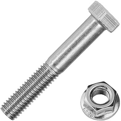 Sechskantschrauben mit Schaft M8x70 mm & Flanschmuttern M8 aus Edelstahl A2 (20 Stück) | DIN 931 & DIN 6923 - Maschinenschrauben - Sechskantmuttern mit Flansch von MESAROS®