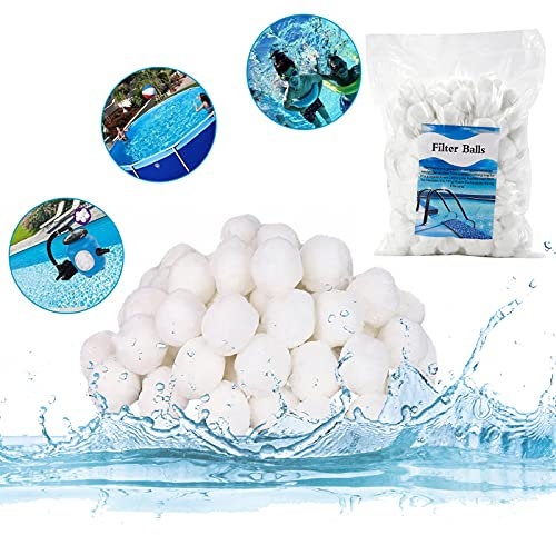 LOMYLM Filterbälle für Pool Sandfilteranlagen, 700g Filterball für Schwimmbad Filterpumpe Aquarium Sandfilter, Poolreinigung Zubehör, Ersetzen 25kg Filtersand (Weißes)